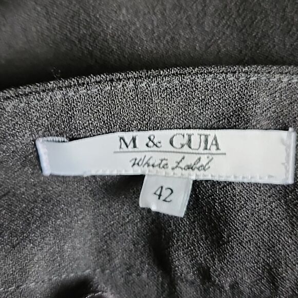 M & Guia Black Zipper Leg Pants Size 42 EUC - Picture 6 of 7